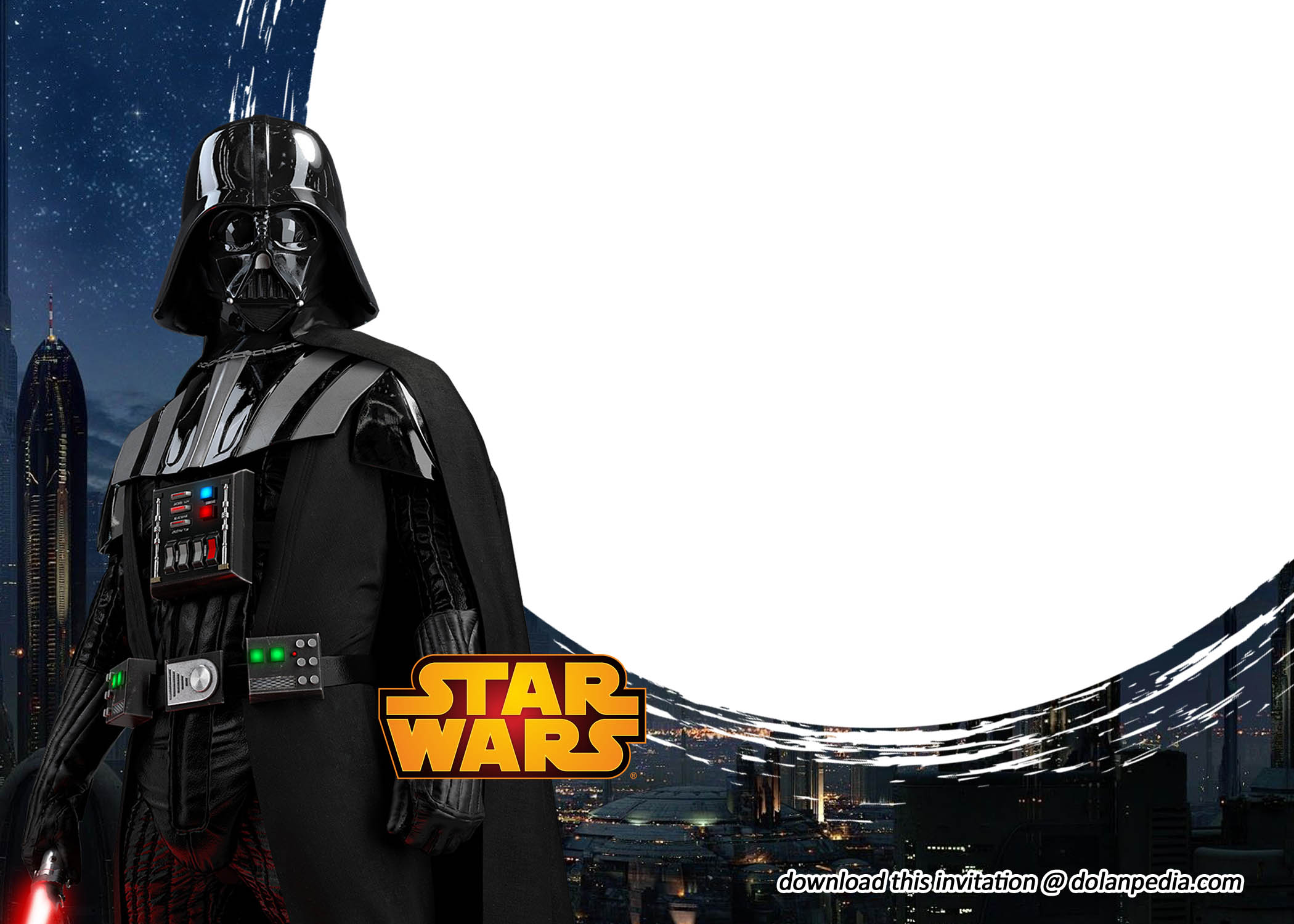 star wars invitation template darth vader