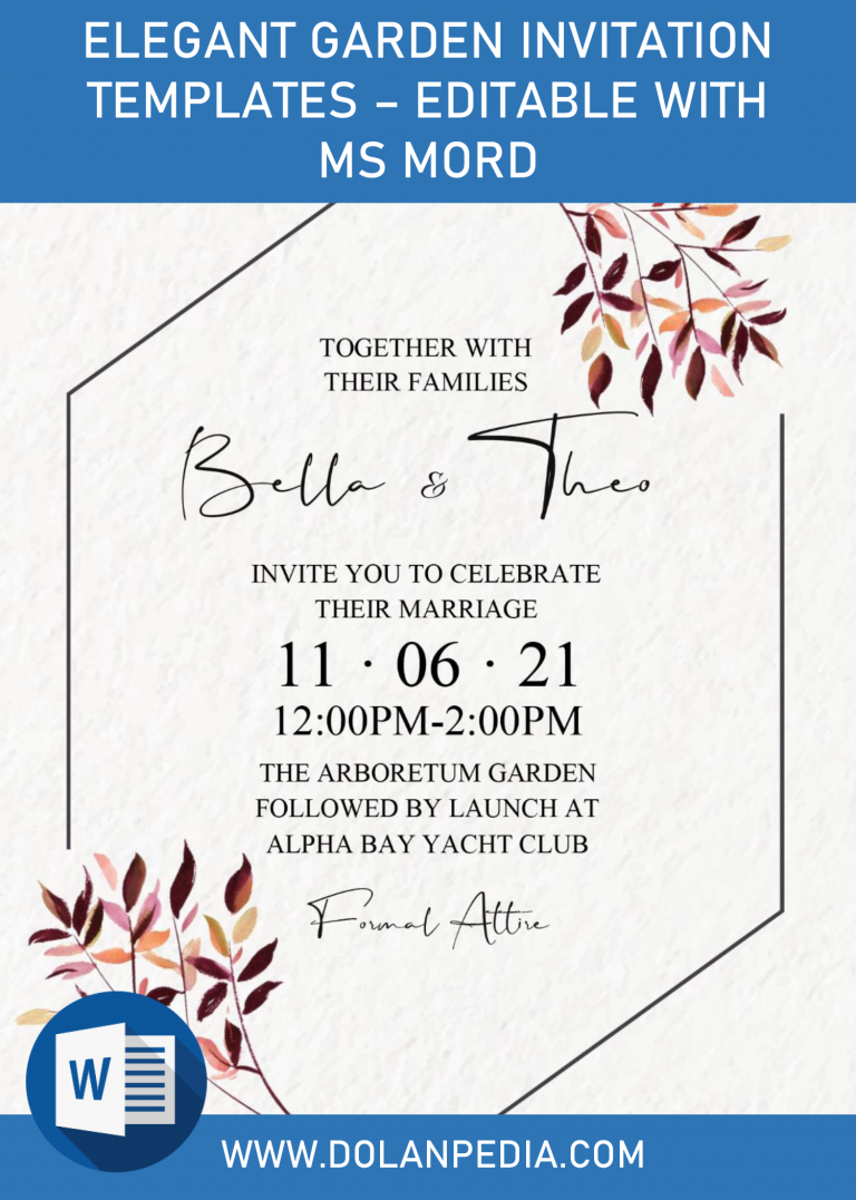 Elegant Garden Invitation Templates – Editable With MS Word