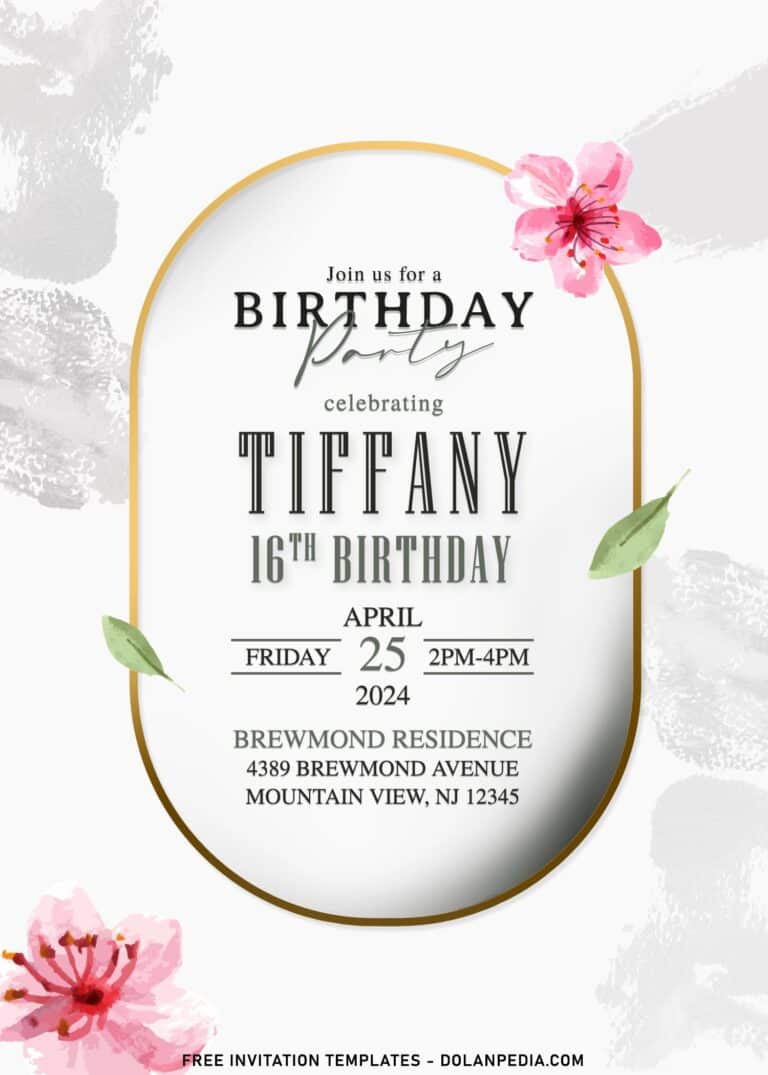 7+ Gentle Spring Blossom Birthday Invitation Templates