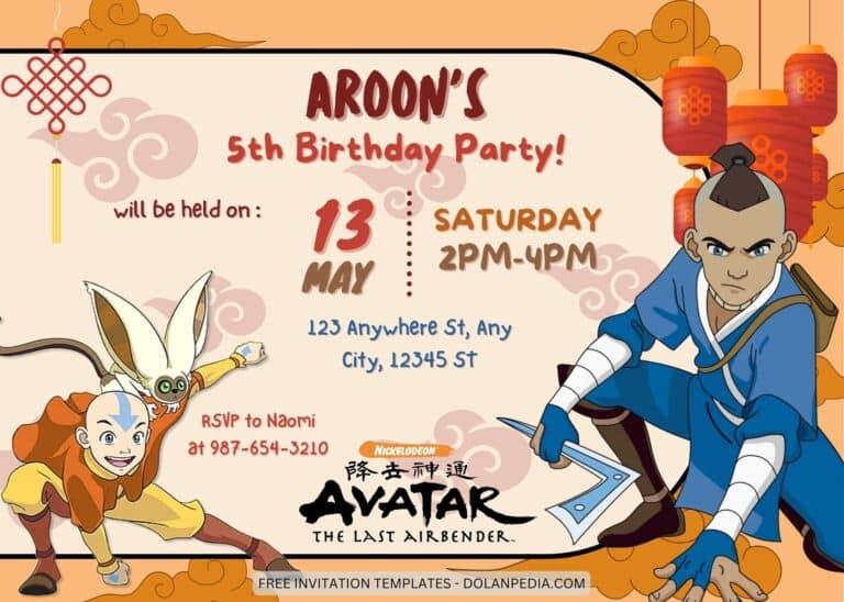 8+ Avatar The Last Airbender Birthday Invitation Templates Title