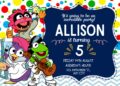 ( FREE Editable Canva ) Muppet Babies Birthday Invitation Templates