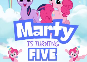 ( FREE Editable Canva ) My Little Pony Birthday Invitation Templates