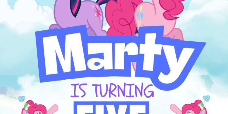 ( FREE Editable Canva ) My Little Pony Birthday Invitation Templates