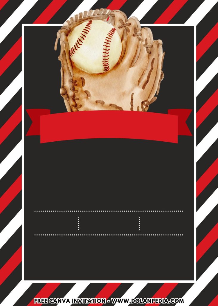 Free and Editable Baseball Glove Birthday Invitation Templates Made in Canva. Customize Online for free