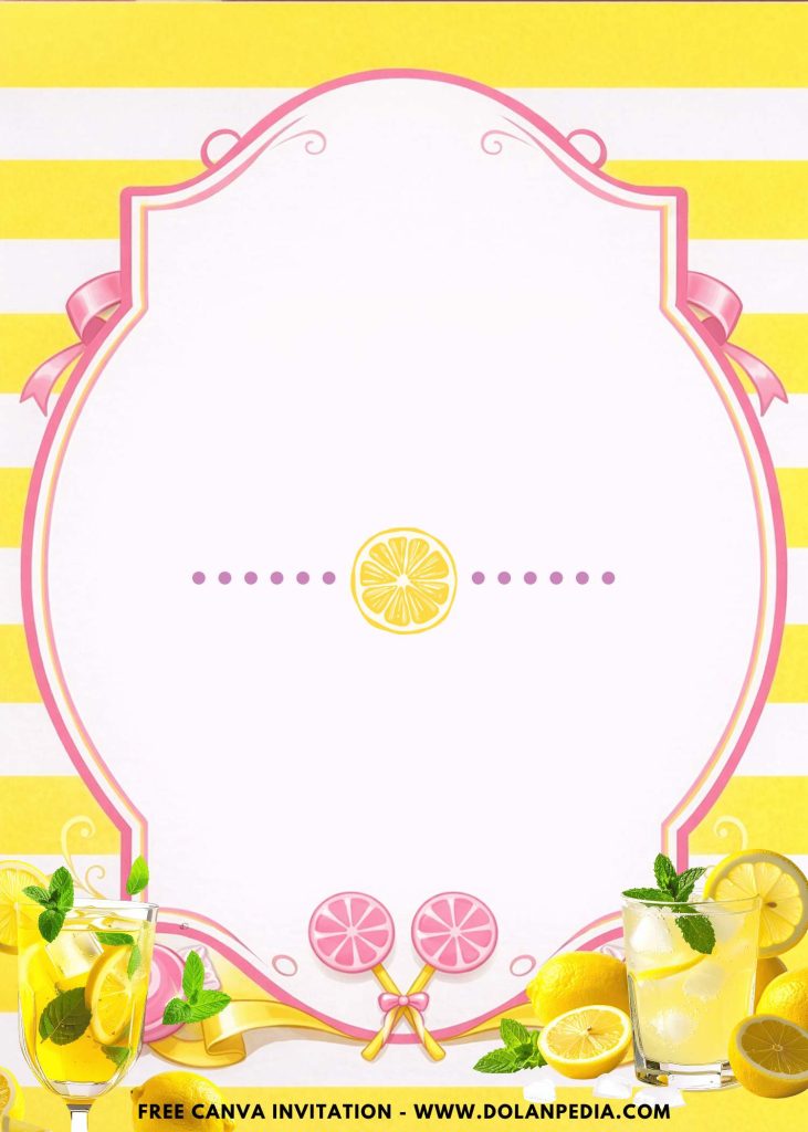 Free and Editable Lemonade Drink Party Invitation Templates Made in Canva. Customize Online for free