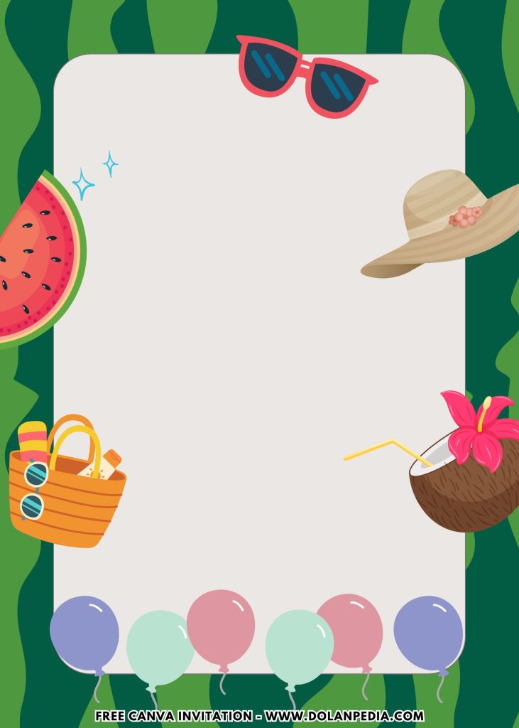Free and Editable Hawaiian Luau Invitation Templates Made in Canva. Customize Online for free2