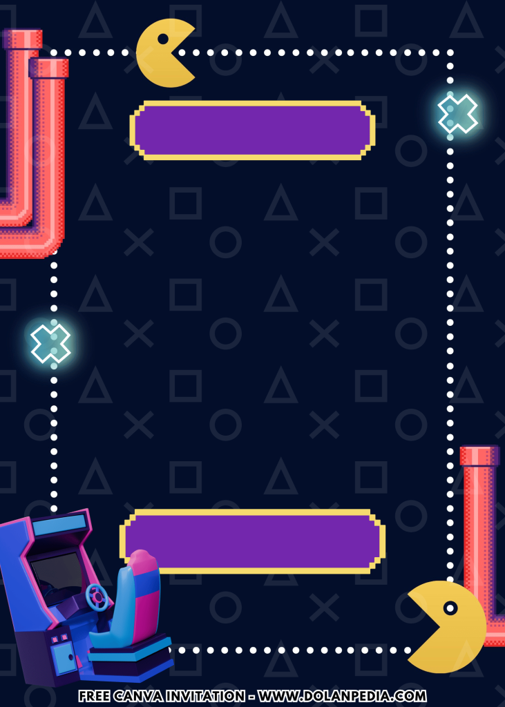 Free and Editable Cool Neon Gamer Party Invitation Templates Made in Canva. Customize Online for free