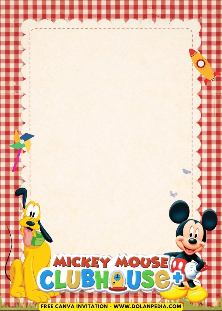 Free and Editable Adorable Mickey And Friends Invitation Templates Made in Canva. Customize Online for free