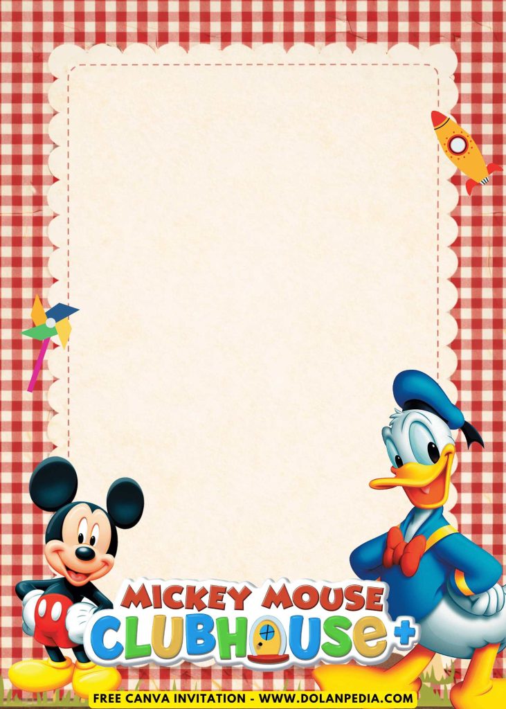Free and Editable Mickey And Friends Picnic Invitation Templates Made in Canva. Customize Online for free