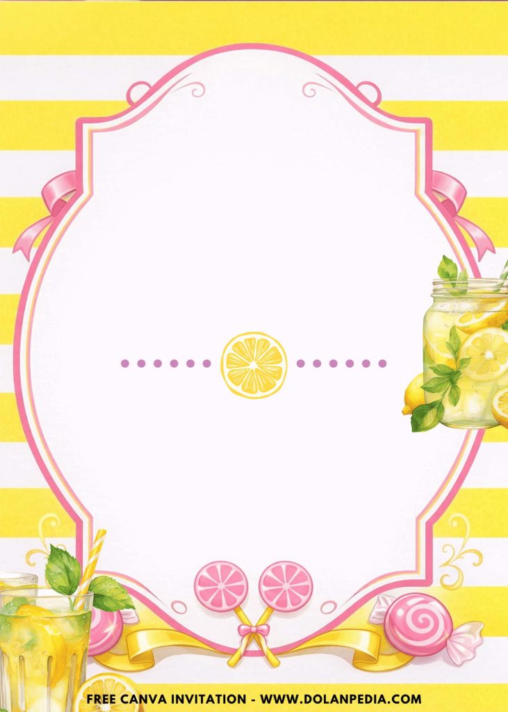 Free and Editable Watercolor Lemonade Party Invitation Templates Made in Canva. Customize Online for free