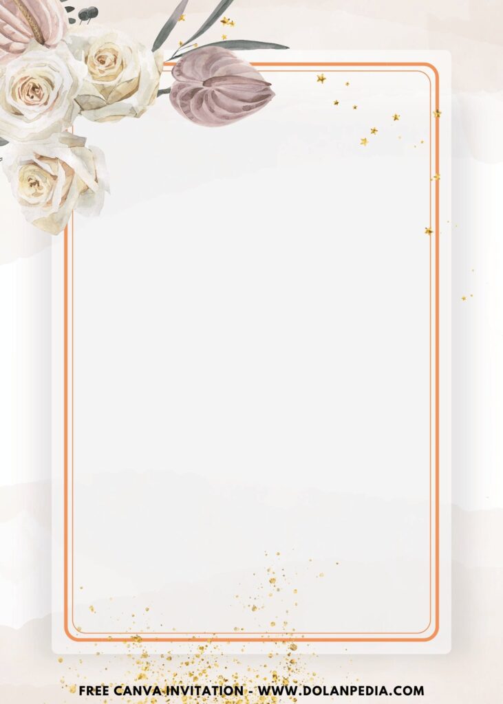 Free and Editable Minimalist Botanical Spring Garden Wedding Invitation Templates Made in Canva. Customize Online for free