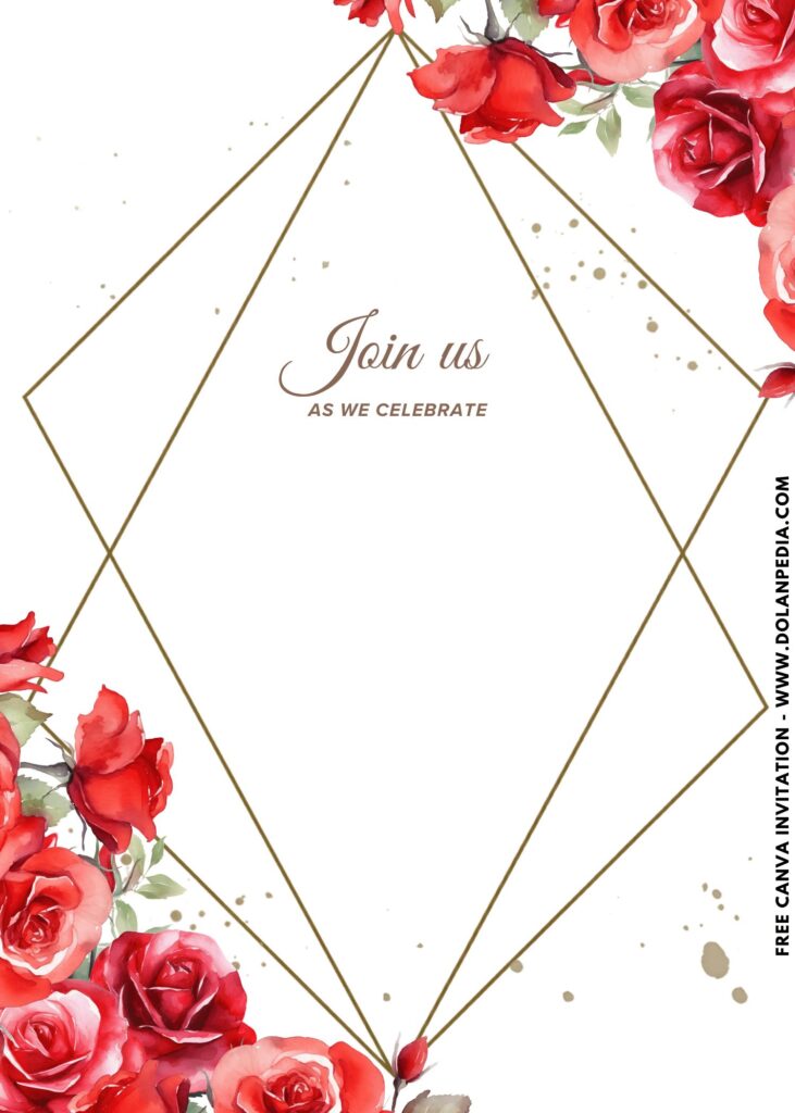 Free and Editable Classic Vintage Rose First Birthday Invitation Templates Made in Canva. Customize Online for free