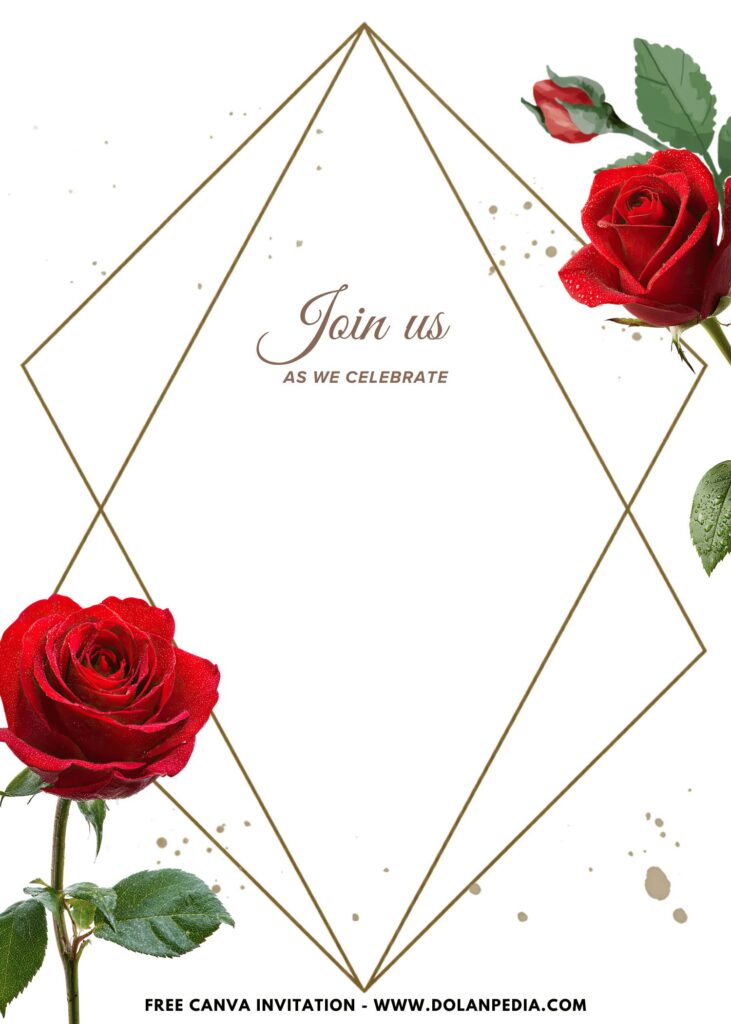 Free and Editable Romantic Vintage Rose First Birthday Invitation Templates Made in Canva. Customize Online for free