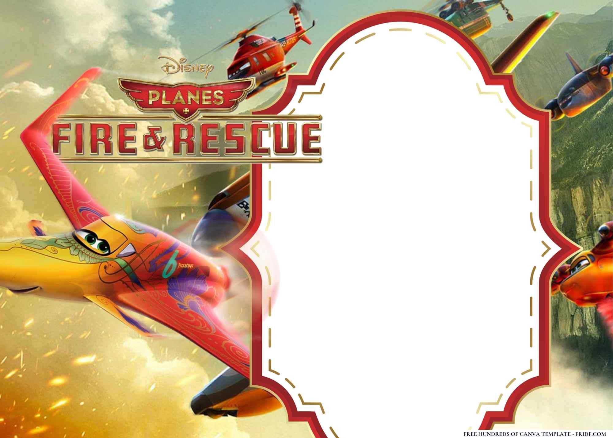 Fire Rescue Invitations 16+ Planes Fire & Rescue Birthday Invitation Templates - fridf. free ...