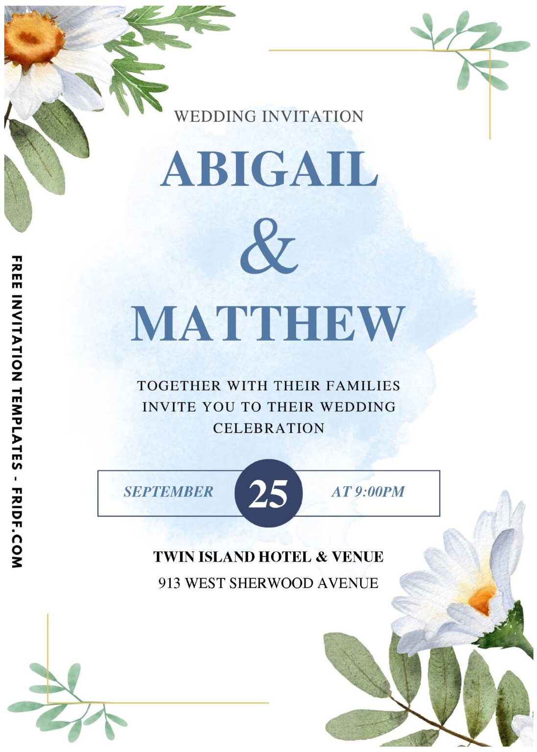 (Easily Edit PDF Invitation) Blooming Daisy Wedding Invitation - fridf ...