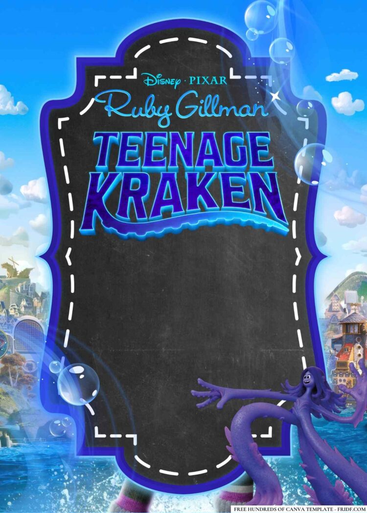 Free Editable Teenage Kraken Birthday Invitations - fridf. free pdf ...