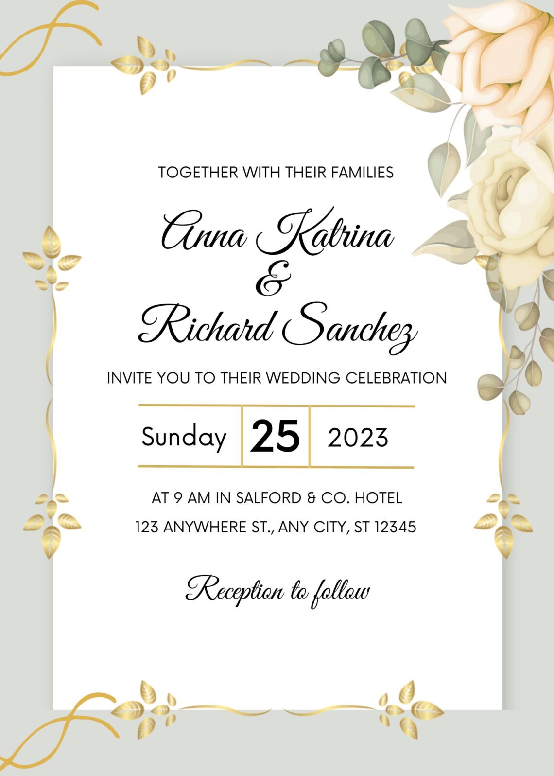 Spring Invitation Paper (FREE Editable PDF) Soft Cotton Spring Floral Wedding Invitation ...