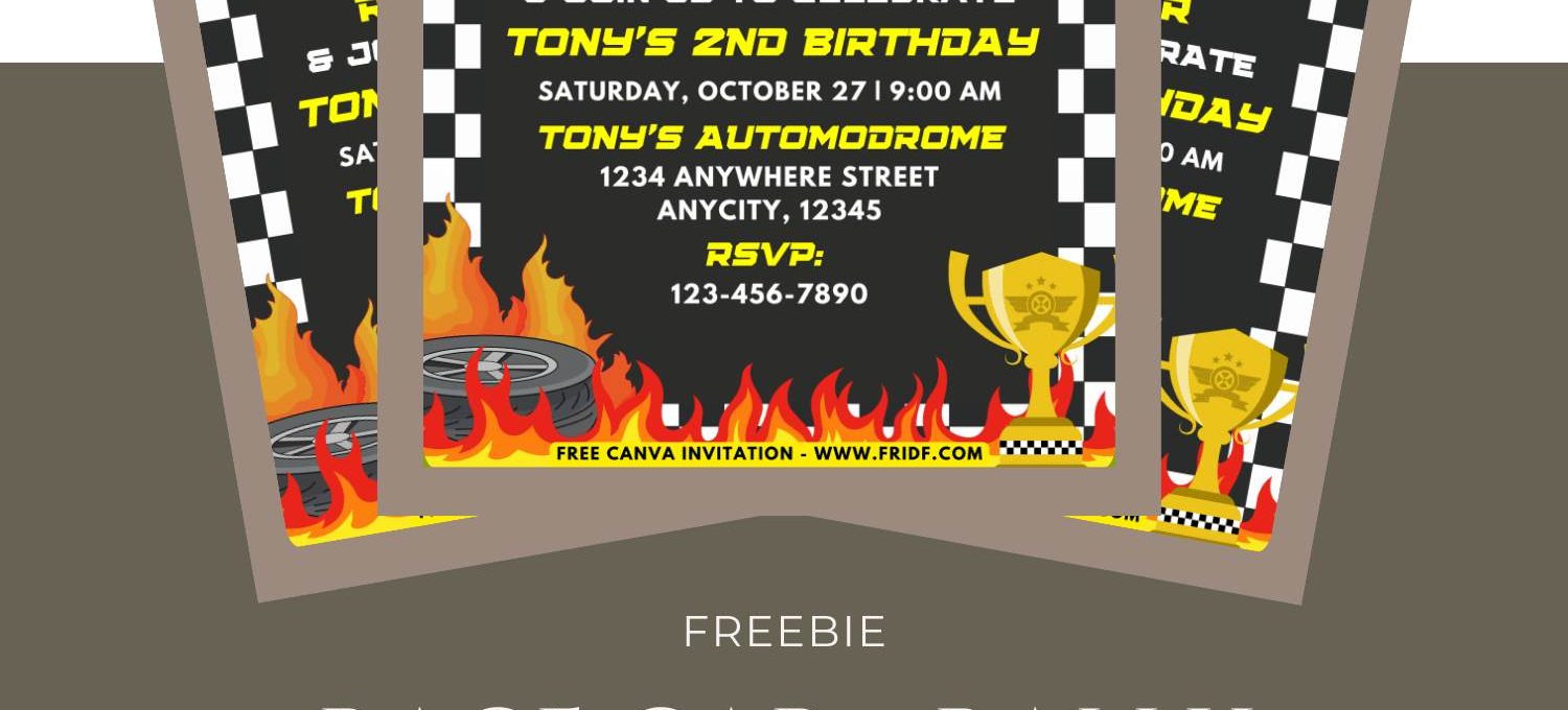 FREE Ultimate Racer Kids Invitation Template - fridf. free pdf invitations