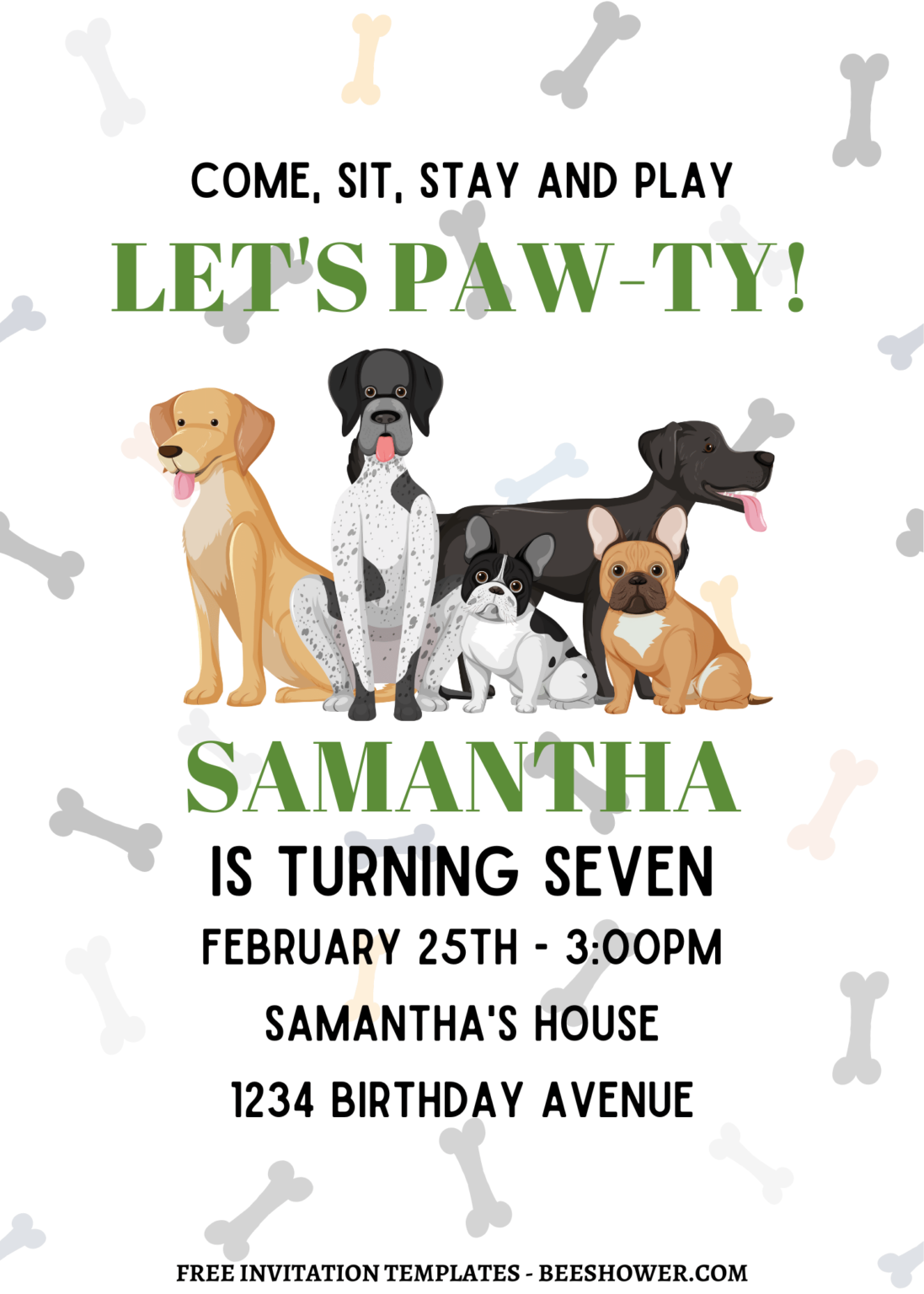 11+ Adorable Puppy Party Canva Birthday Invitation Templates