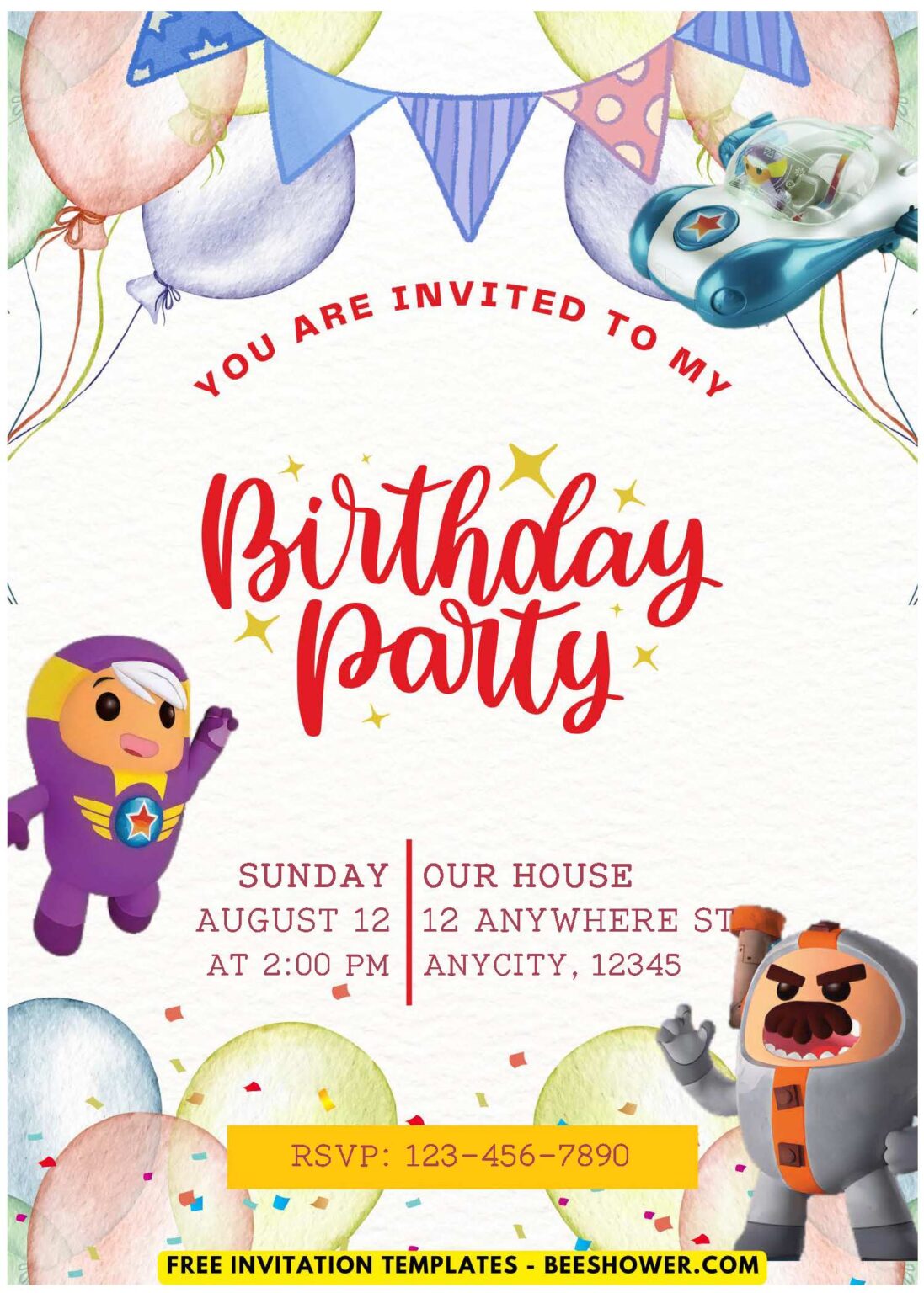 Free PDF Invitation Cute Go Jetter Baby Shower Invitation Beeshower free-pdf-invitation-cute-go-jetter-baby-shower-invitation-beeshower