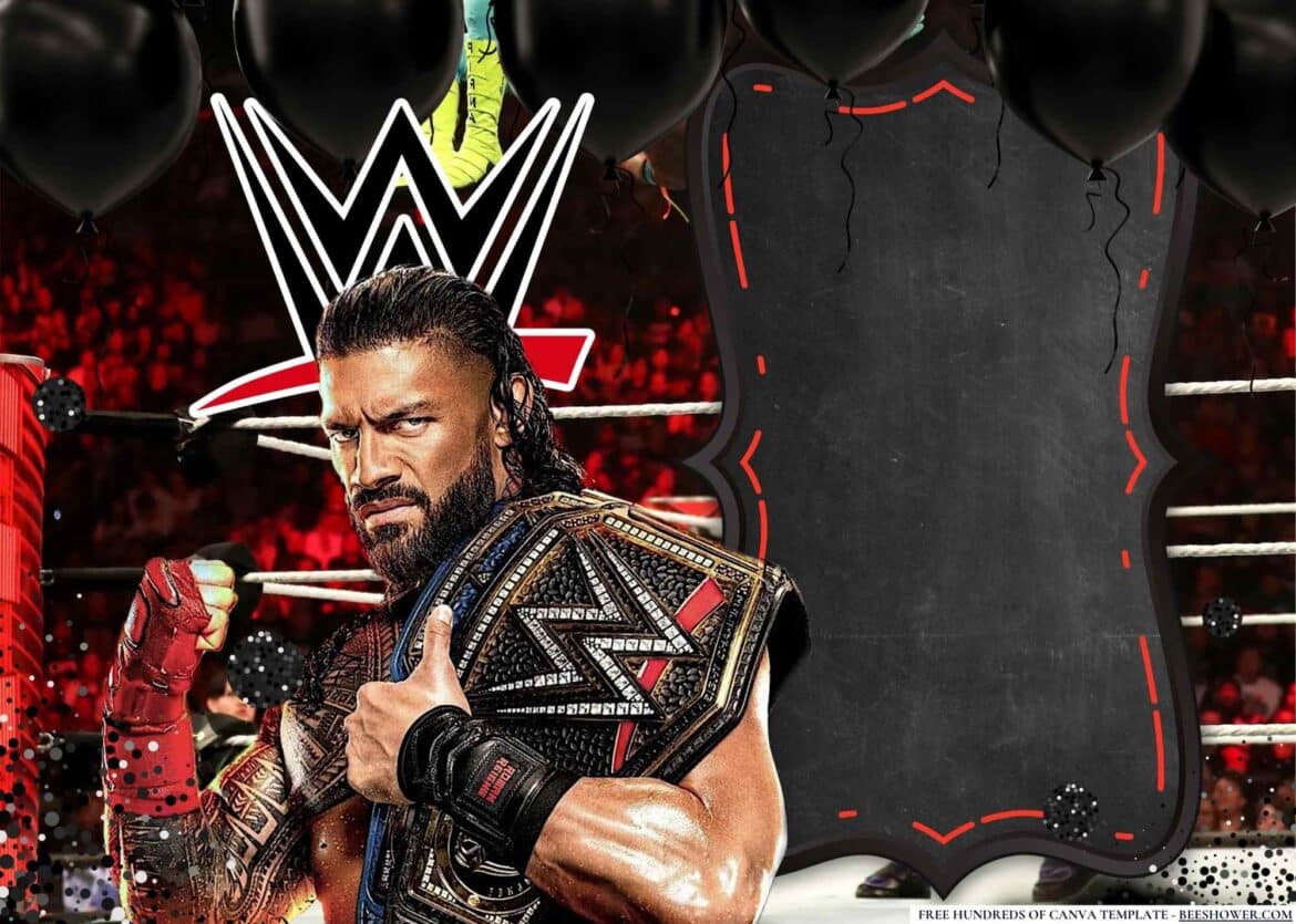 Image 9 for Wwe Birthday Invitations Template Free