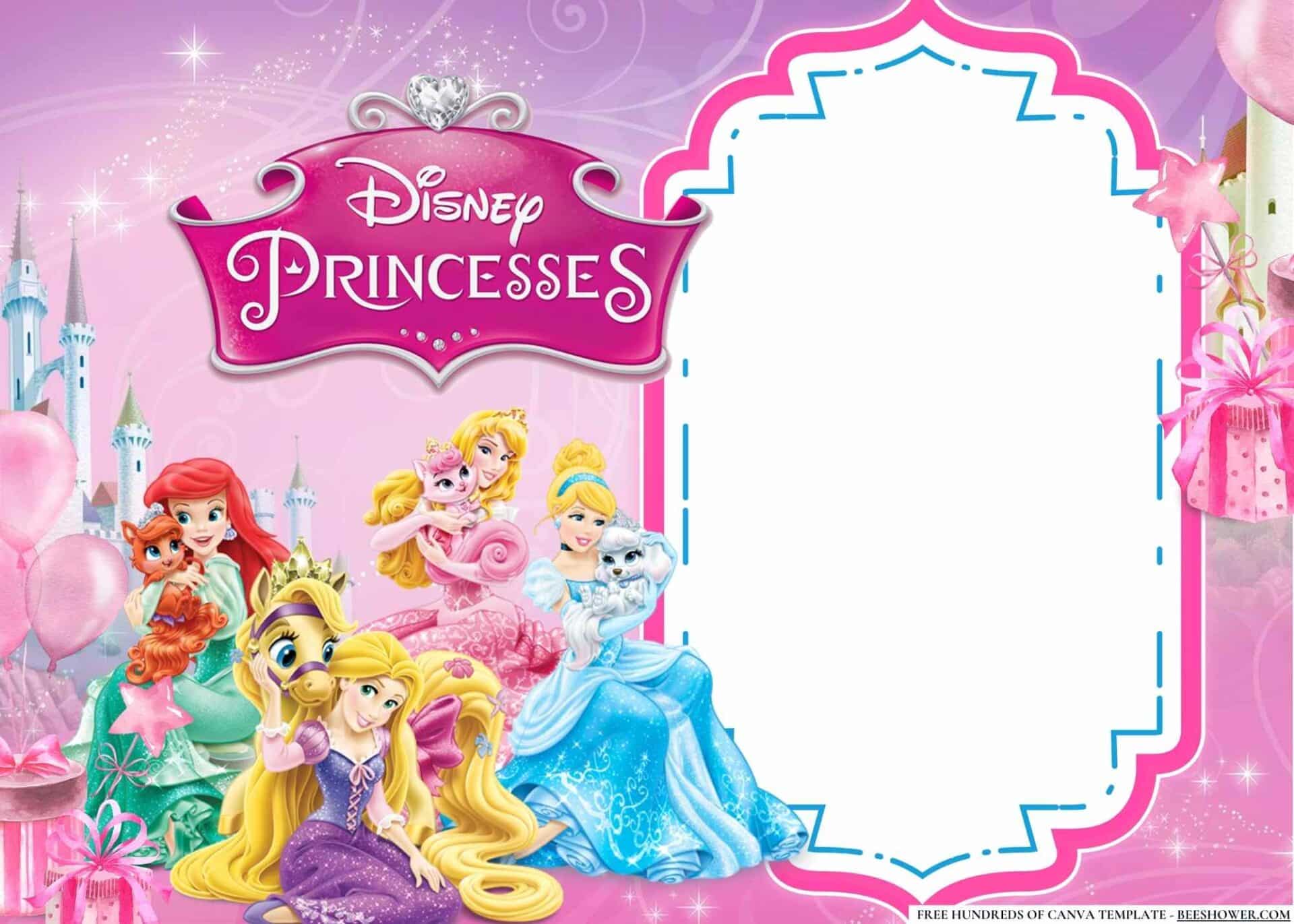 FREE Editable Disney Princess Birthday Invitation - Beeshower