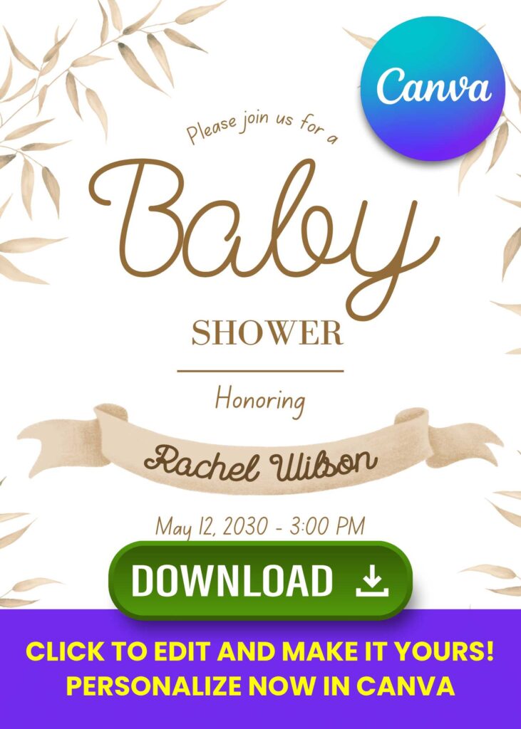 Petals, Love, and Baby Joy Invitation